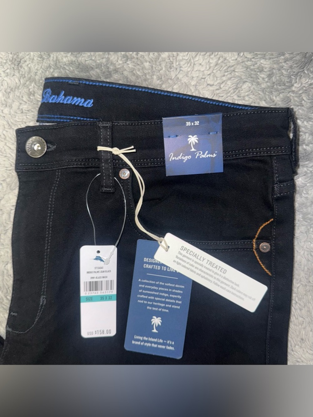 TOMMY BAHAMA INDIGO PALMS® BLACK JEANS IN BLACK WASH - Picture 3 of 6